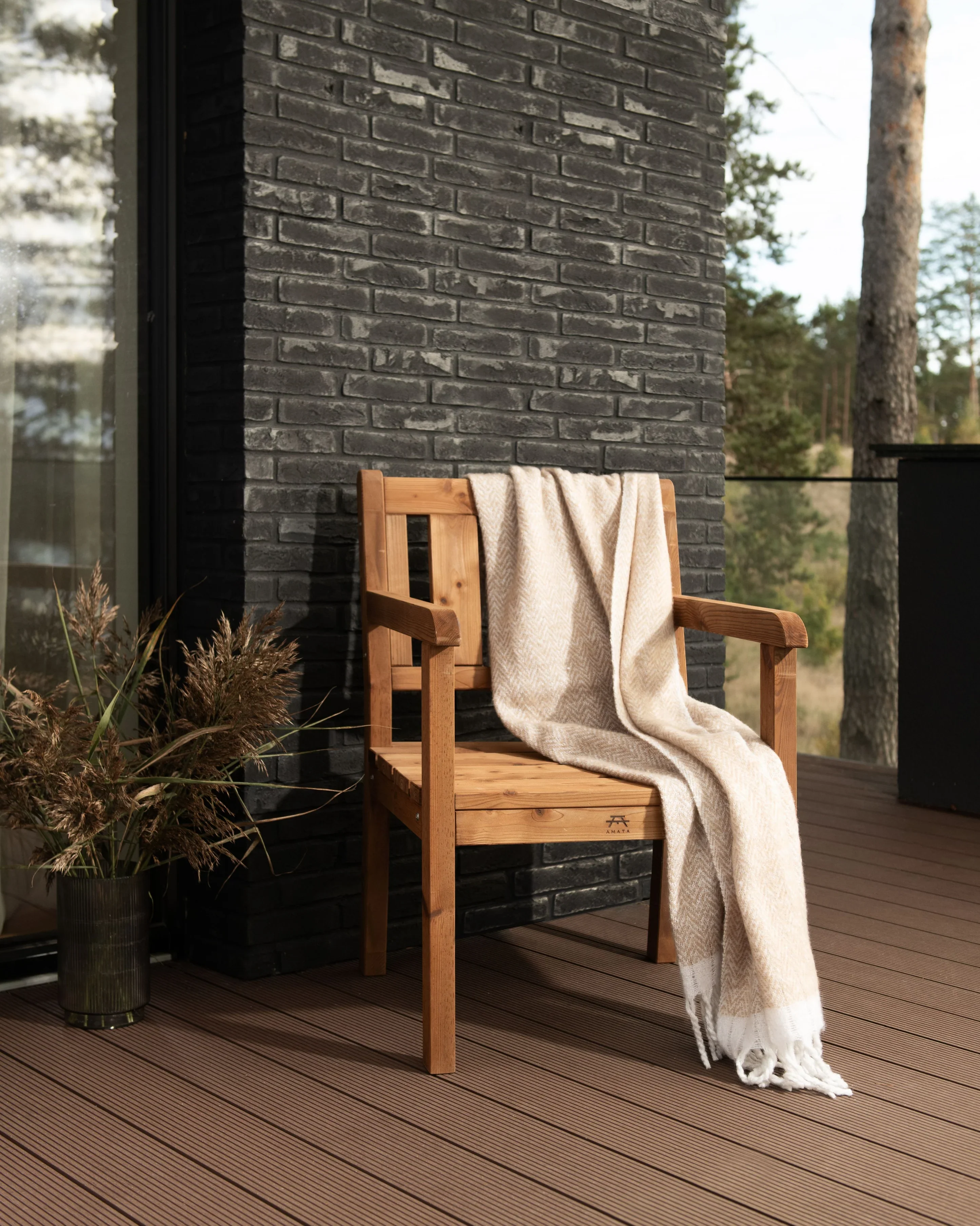 Amata Nordwood Garden Bench - Image 3