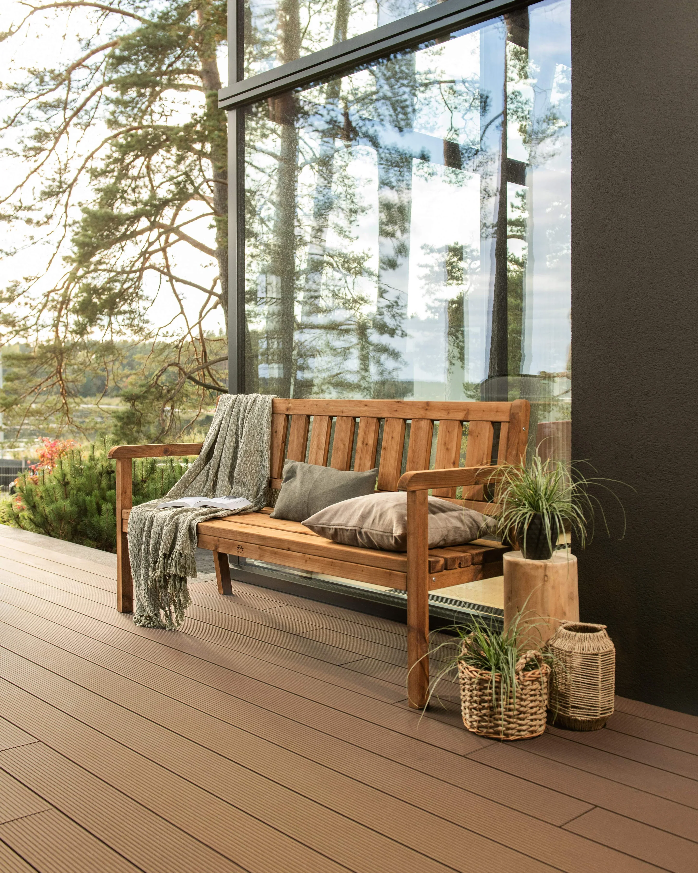 Amata Nordwood Three seat Garden Bench - Image 9